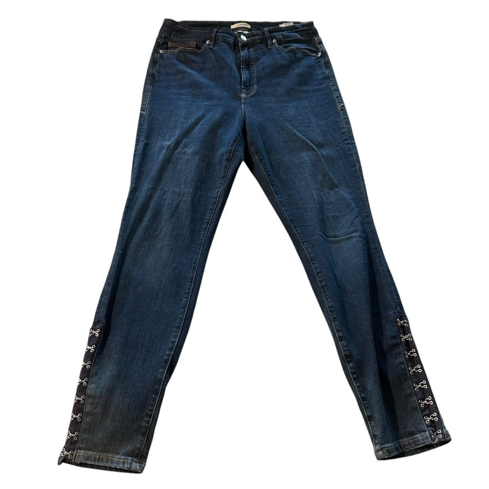 Good American women's size 16 Good Waist blue jeans with embellishments